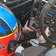 Colton Herta watching F1 practice highlights inside his IndyCar cockpit